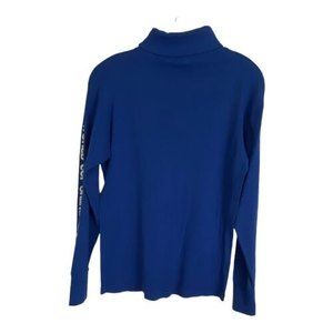 Unitel Mens Shirt Size XL Blue Turtle Neck World Cup Skiing 85 Single Stitch VTG